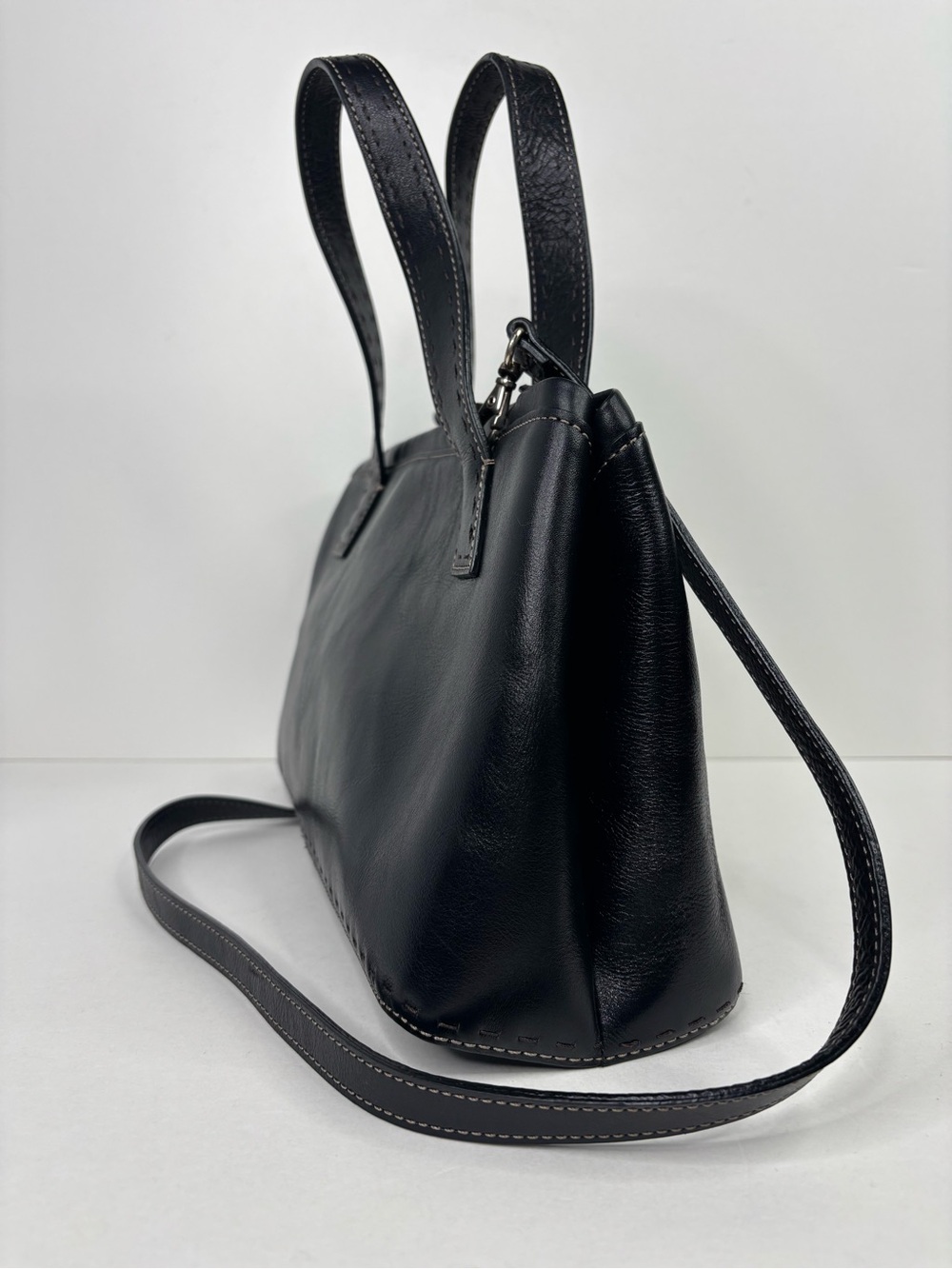 FOSSIL Classic Black Pebbled Leather Top-Handle Sedona Satchel ZB9095 - Picture 2 of 13